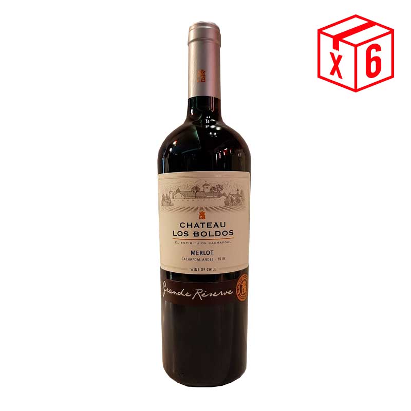Pack-x6,-Chateau-Los-Bolsos-Merlot Pack x6, Chateau Los Boldos Gran Rsva Merlot - Imagen 1