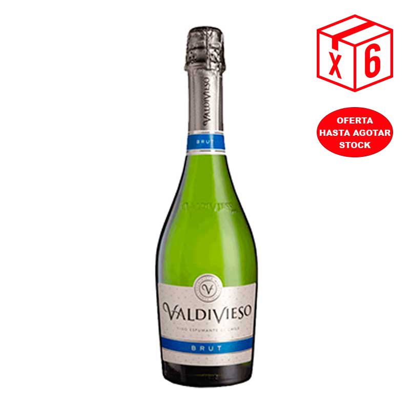 PACK-VALDIVIESO-BRUT-OFERTA PACK VALDIVIESO: 6 Espumante Valdivieso Brut 750 cc - Imagen 1